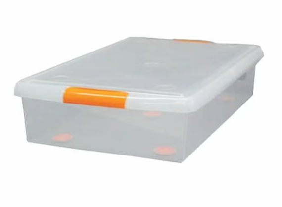 Короб для хранения IRIS THIN BOX 34л, прозрачный