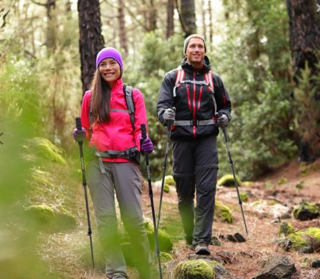 Палки треккинговые, карбон, ST10, голубые, для ходьбы (2 шт.)