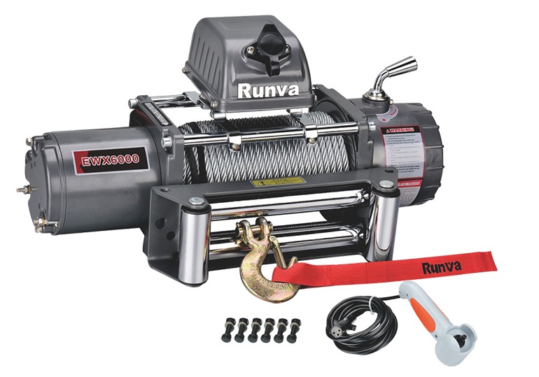 Лебёдка автомобильная электрическая 12V Runva EWX6000S 2722 кг