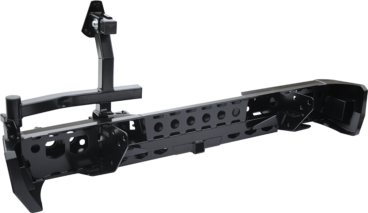 Бампер РИФ силовой задний Toyota Tundra 2007-09.2013 с квадратом под фаркоп, калиткой и фонарями