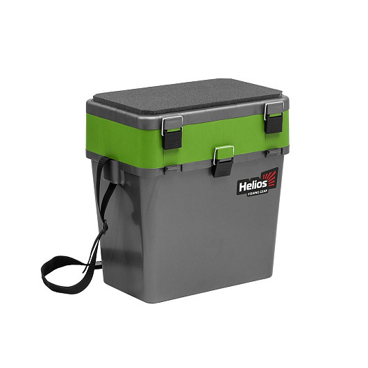 Ящик рыболовный зимний HELIOS, серый/салатовый