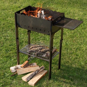 Мангал разборный ТОНАР со столиком и подставкой под казан (2 мм), сумка в комплекте
