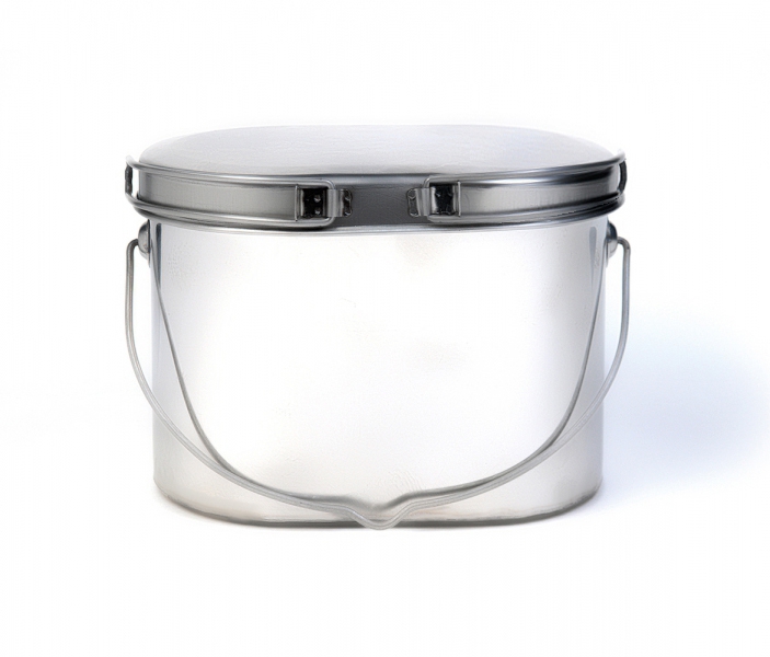 Котелок туристический 4,5 л., низкий, нержавеющая сталь, крышка с ручками