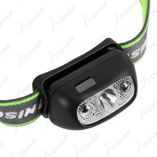 Фонарь налобный NISUS 3056S, сенсорный 120 LM, IPX4, USB 3056S
