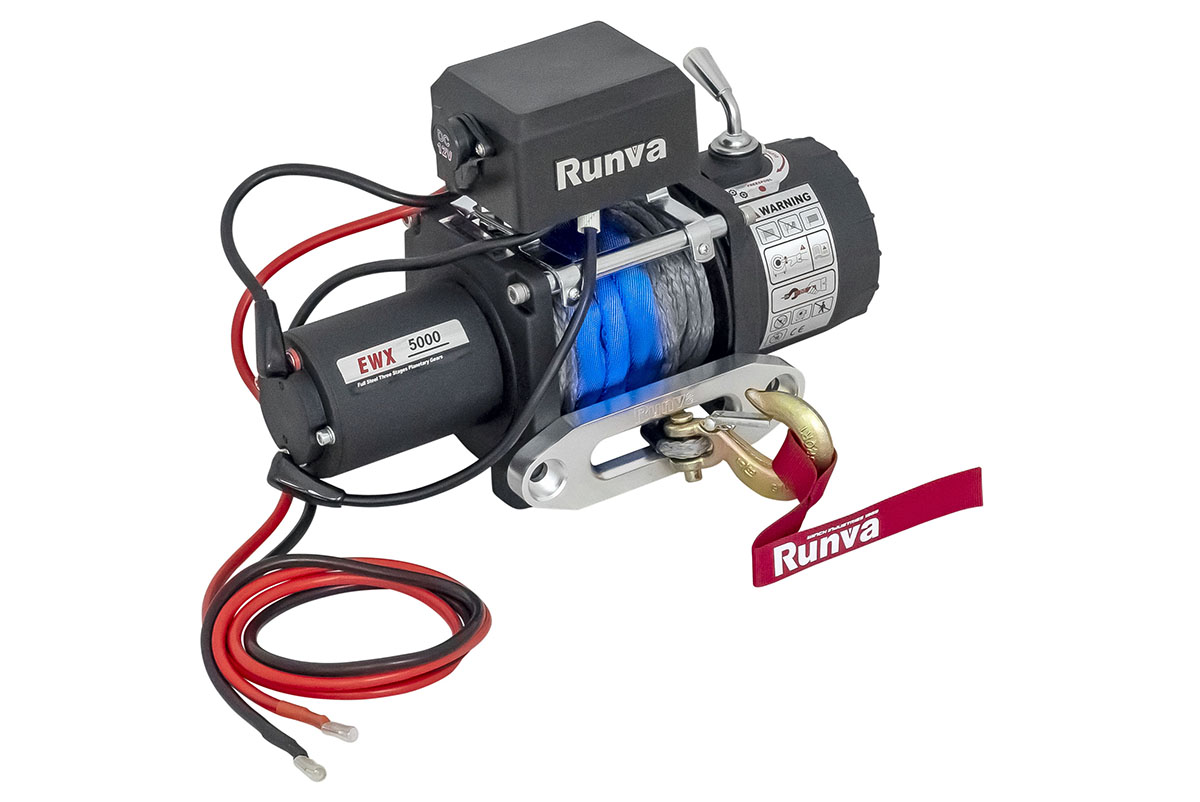 Лебёдка автомобильная электрическая 12V Runva EWX5000SR 2268 кг (синтетический трос)