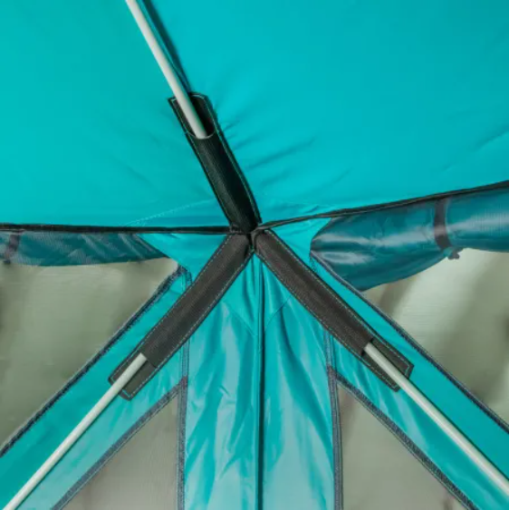 Шатер "СЛЕДОПЫТ" быстросборный, 6 стен, 3,35х3,85 м, h-2,25 м, S по полу 9,3 кв.м, цв. WATERFALL