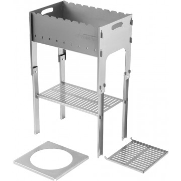 Мангал разборный ТОНАР со столиком и подставкой под казан (2мм), сумка в комплекте