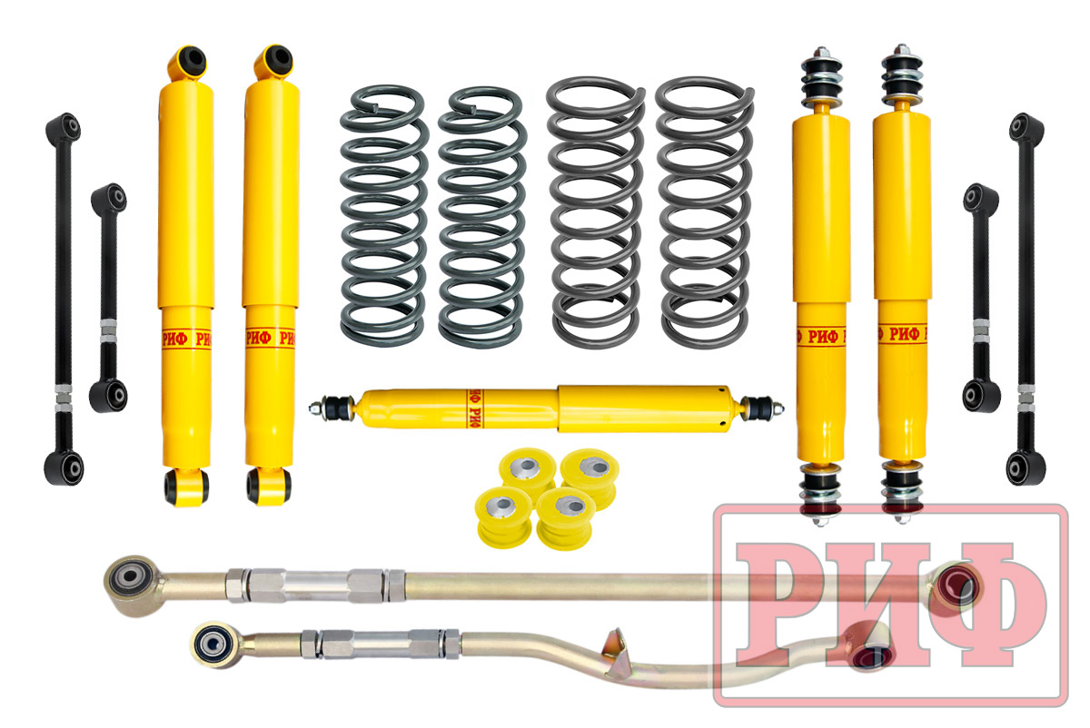 Лифт-комплект РИФ Nissan Patrol Y60 и Y61 до 2000 года лифт 100 мм (левый руль)