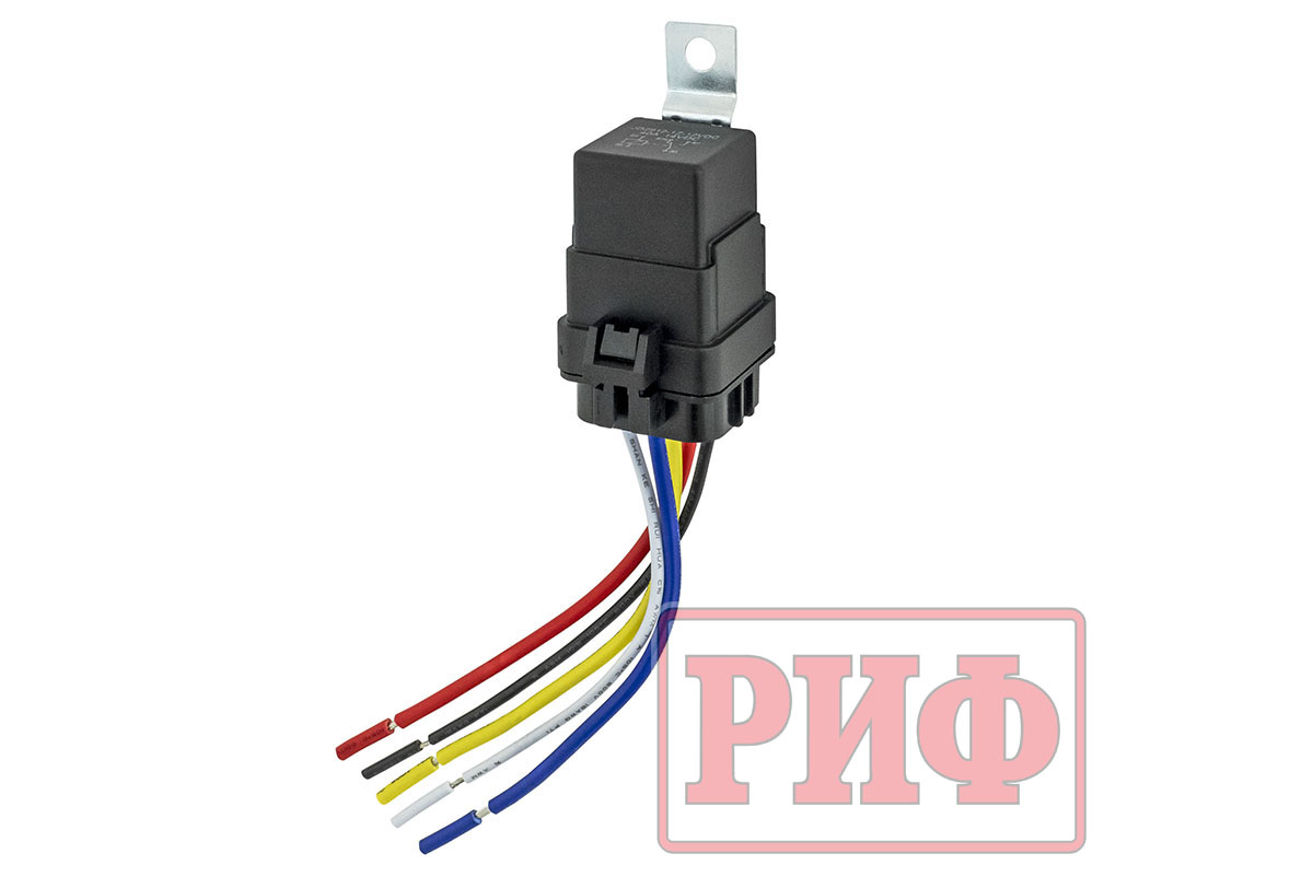 Реле влагозащищенное с колодкой 12В 40А SPDT