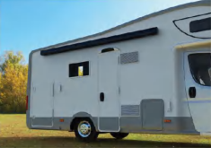 Маркиза автомобильная РИФ 4,0х2,5 м кассетная с электроприводом, корпус черный