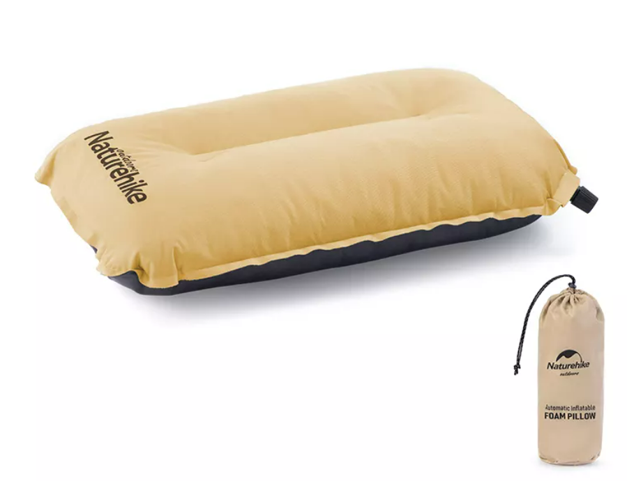 Подушка самонадувающаяся Naturehike 46х27х9,5 см, желтая Подушка самонадувающаяся Naturehike 46х27х9,5 см, желтая