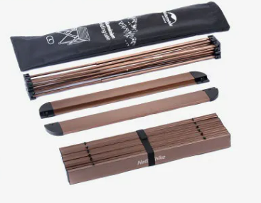 2 Стол туристический Naturehike алюминиевый, складной, серый