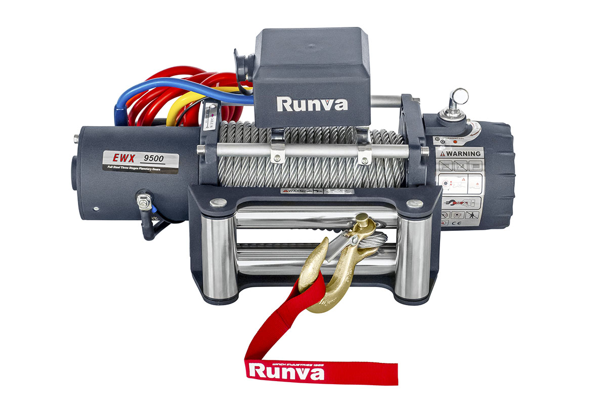 Лебёдка автомобильная электрическая 12V Runva EWX9500S 4350 кг