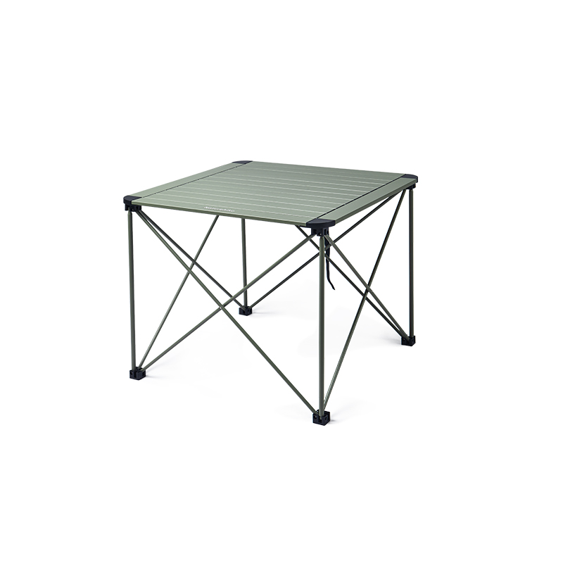 Стол туристический Naturehike Yamami L03 алюминиевый, 52,5х52,5х42 см, складной, серо-зеленый
