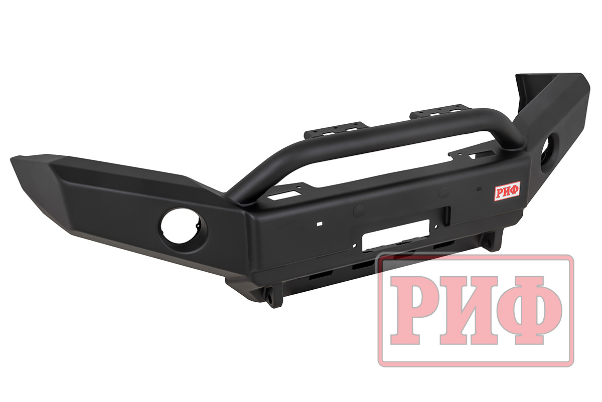 Бампер РИФ силовой передний JAC T6, SOLLERS ST6 под штатные. фары, с центр. защитной дугой