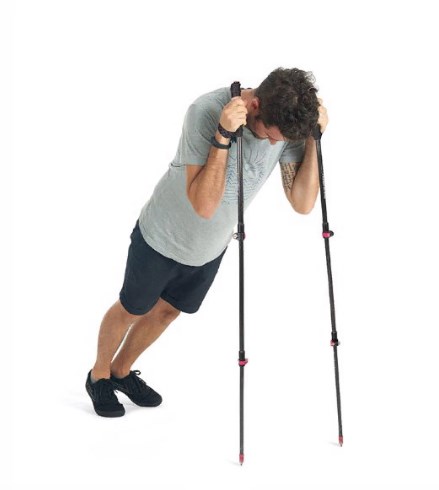 Палки треккинговые, карбон, ST10, голубые, для ходьбы (2 шт.)