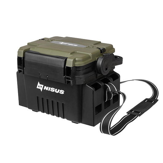 Ящик форелевый NISUS 30x21.5x25 см, черный с зеленым