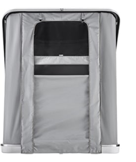 Палатка на крышу автомобиля AUTOHOME COLUMBUS VARIANT SMALL GRAY X-LONG, тент серый, лестница 215 мм