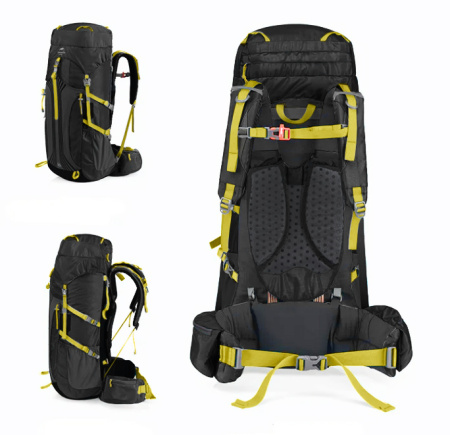 3 Рюкзак туристический Naturehike 55 л, черный