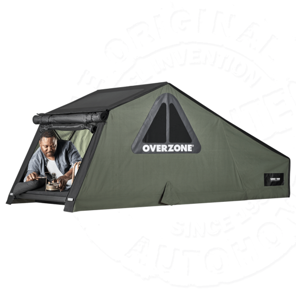 Палатка на крышу автомобиля AUTOHOME OVERZONE SMALL STANDARD, тент песочный, лестница 220 мм