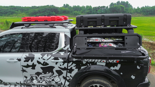 Силовой каркас-кунг Baja Racing (тип А) с 2-мя большими рыбацкими ящиками Ford F-150, Toyota Tundra