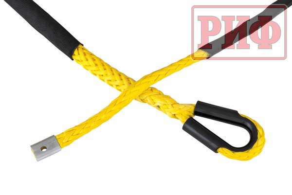 Трос для лебёдки синтетический РИФ 10 мм/26 м, желтый