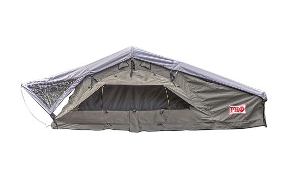 Палатка на крышу автомобиля РИФ Soft RT02-180 PRO, тент серый, 400 гр., 180х(240+70)х115 см