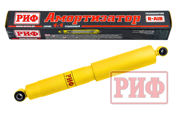 Амортизатор усиленный РИФ задний масляный Mitsubishi Pajero Sport 1 (1998-2008), 2 (2009-2015), 3 (2015+) и Pajero 1 (1988-1991) под лифт 20-40 мм