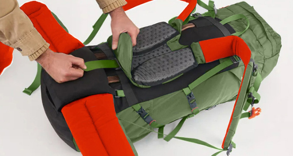 3 Рюкзак туристический Naturehike 55 л, зеленый