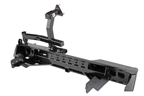 Бампер РИФ силовой задний Mitsubishi L200 2015-2019 с квадратом под фаркоп, калиткой и фонарями