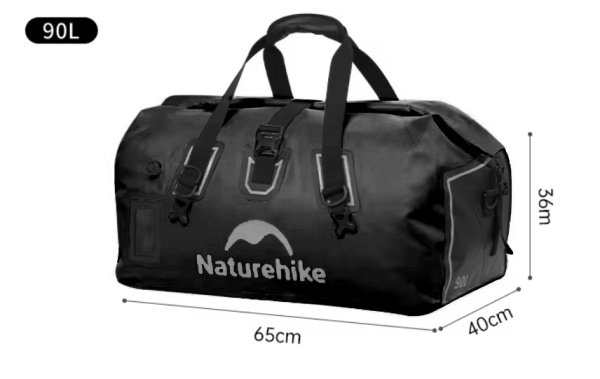 Гермосумка Naturehike 90 л ПВХ (черная)