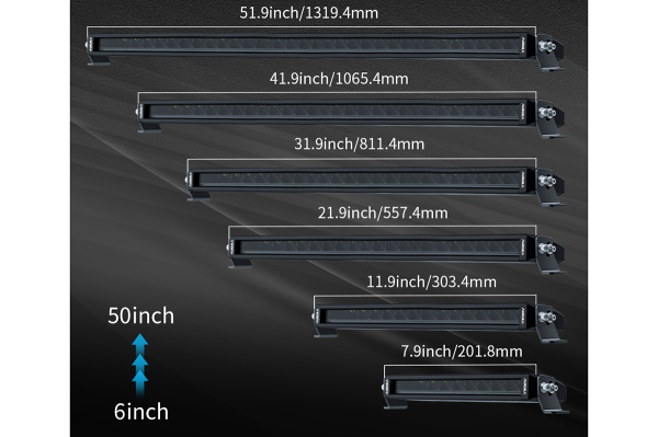 Фара водительского света AURORA 1270 мм 250W с RGB подсветкой