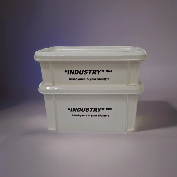 Контейнер IRIS для хранения, с крышкой, 20,5х34,5х11 см, белый