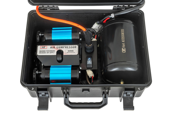 Компрессор двухпоршневой высокопроизводительный переносной HF с ресивером