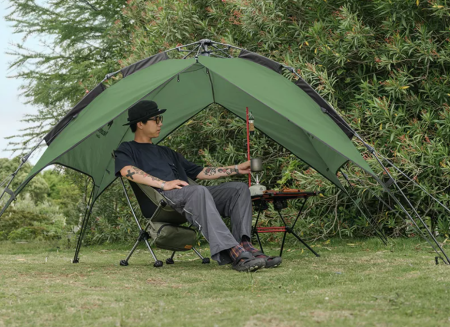 93 Палатка Naturehike 4-местная, автоматическая, зеленая