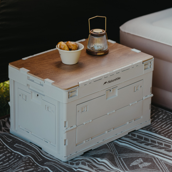 3 Ящик туристический Naturehike 52 л, трансформер, со столешницей, бежевый 3 Ящик туристический Naturehike 52 л, трансформер, со столешницей, бежевый