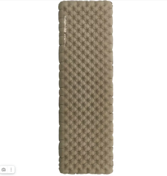 Коврик надувной Naturehike 196х64х8 см, светло-коричневый, без мешка