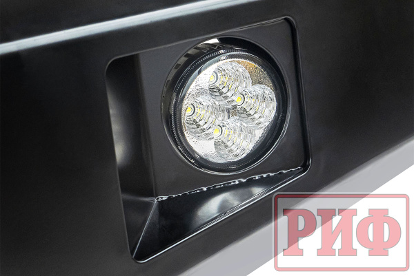 Бампер РИФ силовой передний Toyota Land Cruiser 76/78/79 2007-2024 c доп. фарами и защитной дугой, под штатную лебедку и расширители арок