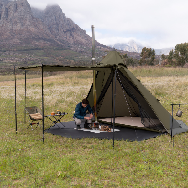 Палатка Naturehike Pyramid, 2-местная, коричнево-зеленая