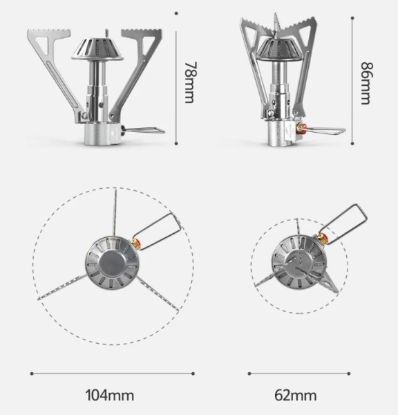 1 Горелка газовая Naturehike портативная 2,2 кВт