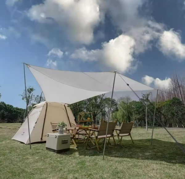 3 Палатка Naturehike Ango 3-местная, быстросборная, бежевая, со стойками