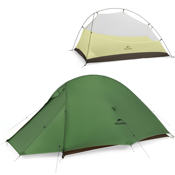 Палатка Naturehike Cloud Up Pro Si 2-местная, алюминиевый каркас, зеленая
