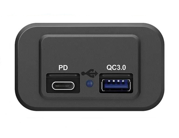Розетка USB  QC 3.0, PD накладная