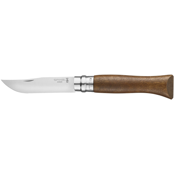 Нож Opinel №9, нержавеющая сталь, ореховая рукоять