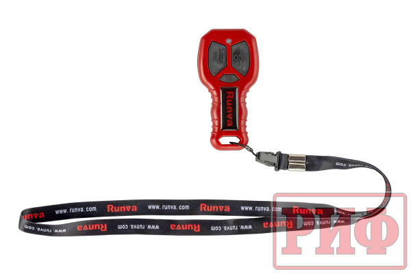 Лебёдка переносная РИФ 9.5XS c облегчённой площадкой и проводами (в сборе) корот. бараб, стал. трос