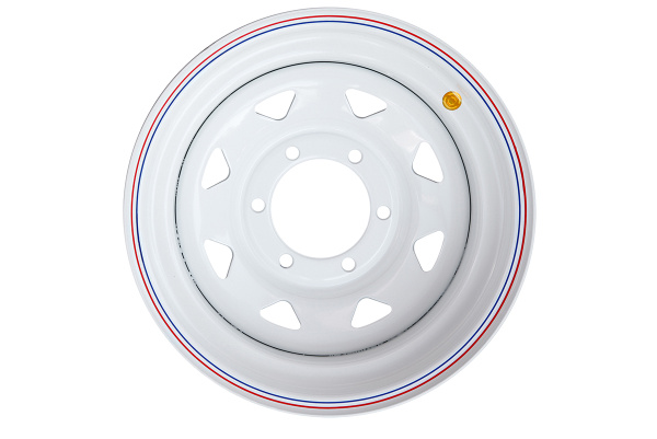 Диск усиленный стальной белый 6x139,7 8xR15 d110 ET-19 (треугольник мелкий)