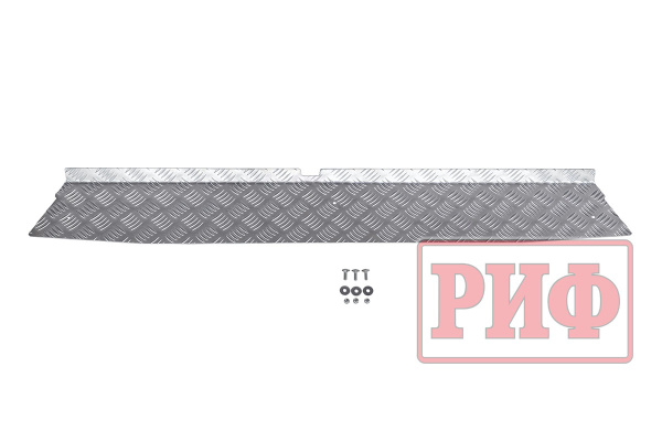 Бампер РИФ силовой задний Toyota Land Cruiser 100 с квадратом под фаркоп, калиткой, фонарями, подсветкой номера