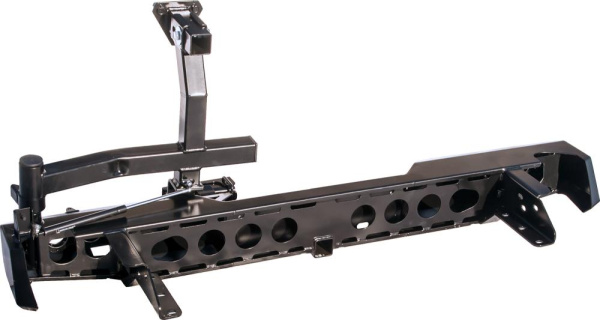 Бампер РИФ задний Nissan Navara D40 с фаркопом и креплением запасного колеса