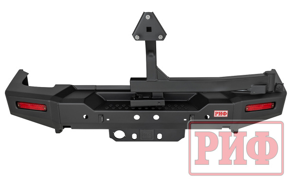 Бампер РИФ силовой задний TANK 300 с квадратом под фаркоп, калиткой и фонарями