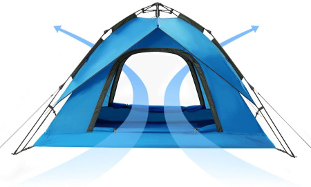 Палатка Naturehike 3-местная, быстросборная, синяя